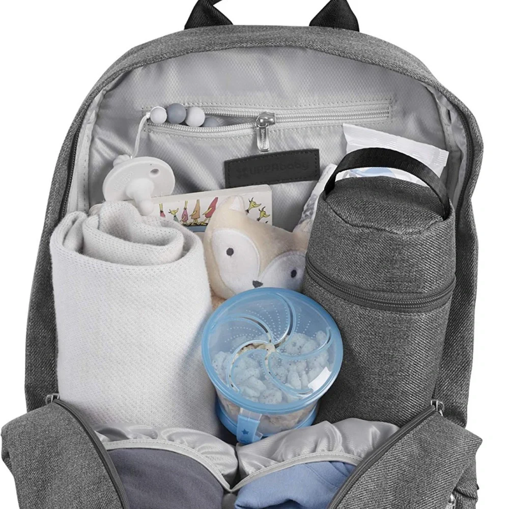 Uppababy Changing Backpack. Finn (Deep Sea/Chestnut Leather - Picture 4 of 7